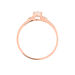 Bague Urbaine Or Rose Morganite Et Oxyde De Zirconium - Bagues solitaires Femme | Histoire d’Or