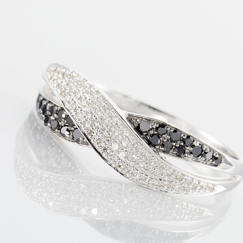 Bague Vahide Or Blanc Diamant - Bagues avec pierre Femme | Histoire d’Or