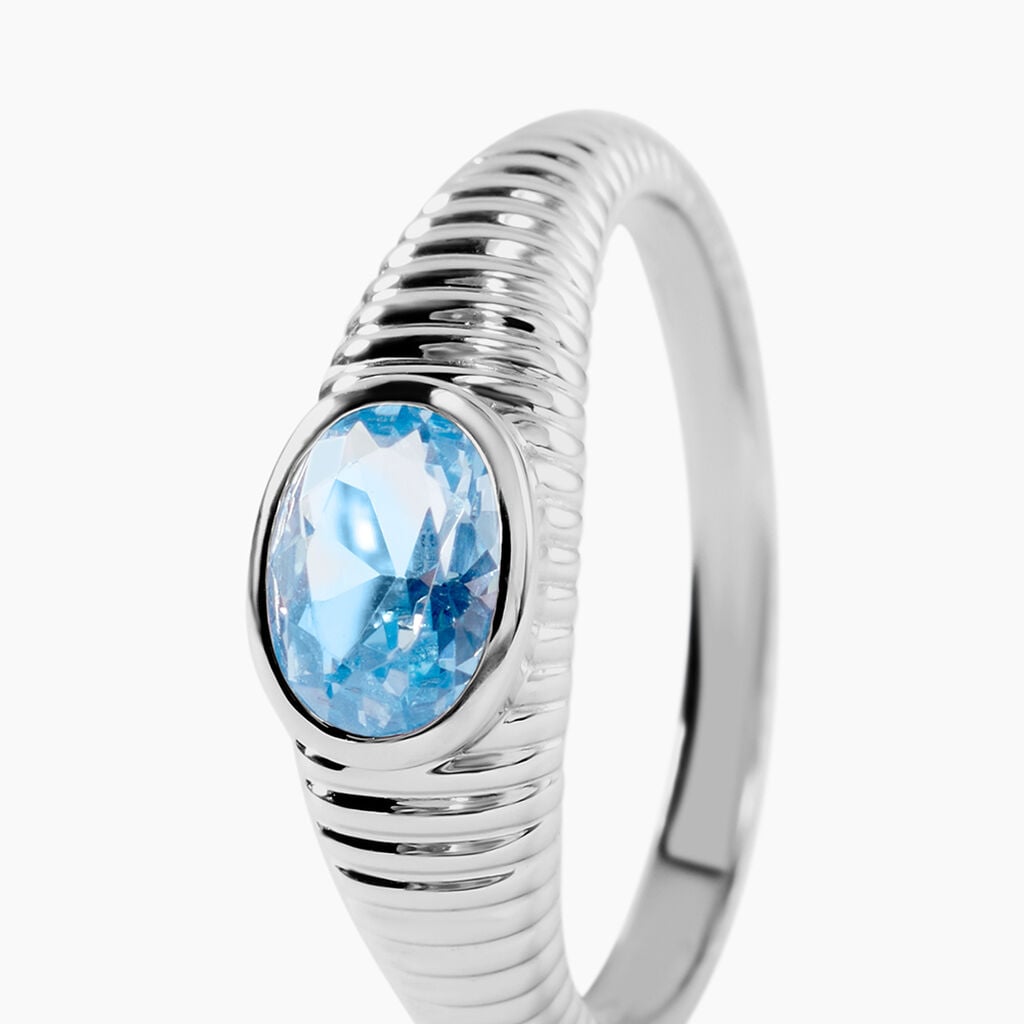 Bague Elowen Argent Blanc Oxyde De Zirconium - Bagues solitaires Femme | Histoire d&rsquo;Or