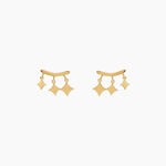 Boucles D'Oreilles Puces Pluto Argent Dor&eacute; A L'Or 750/1000 - Boucles d'oreilles fantaisie Femme | Histoire d&rsquo;Or