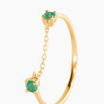 Bague Esmerald Rendez-vous Or Jaune Emeraude - Bagues avec pierre Femme | Histoire d&rsquo;Or