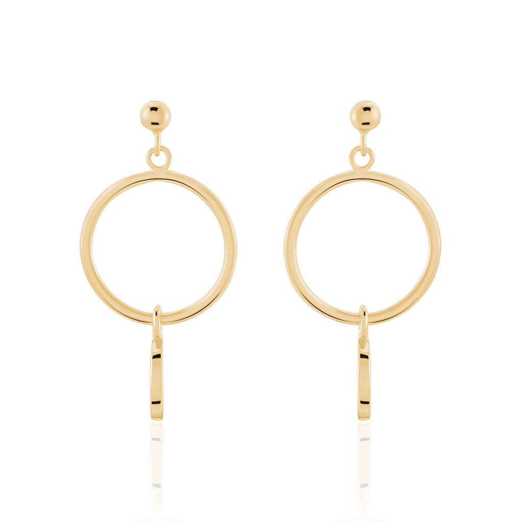 Boucles D'oreilles Pendantes Maguette Plaqu&eacute; Or Jaune - Boucles d'oreilles fantaisie Femme | Histoire d&rsquo;Or