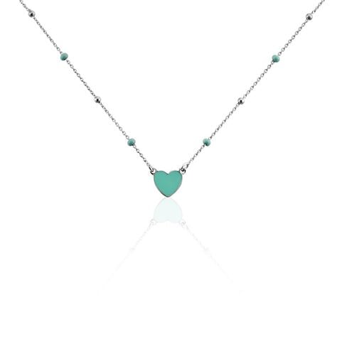 Collier Argent Blanc Augustine - Ras de cou Femme | Histoire d&rsquo;Or