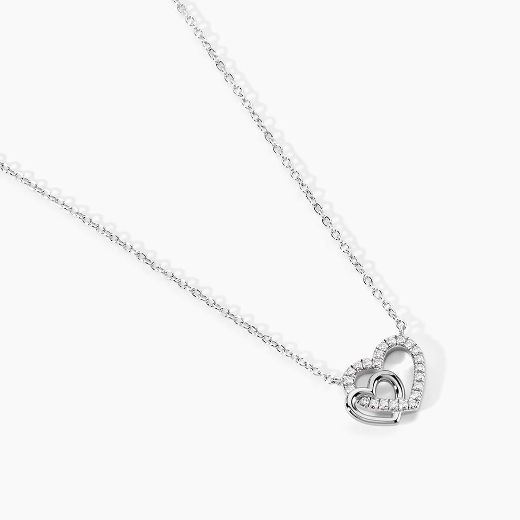 Collier Donatiane Argent Blanc Oxyde De Zirconium - Colliers fantaisie Femme | Histoire d&rsquo;Or