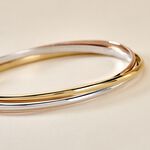 Bracelet Jonc Annie-france Plaqu&eacute; Or Tricolore - Bracelets joncs Femme | Histoire d&rsquo;Or