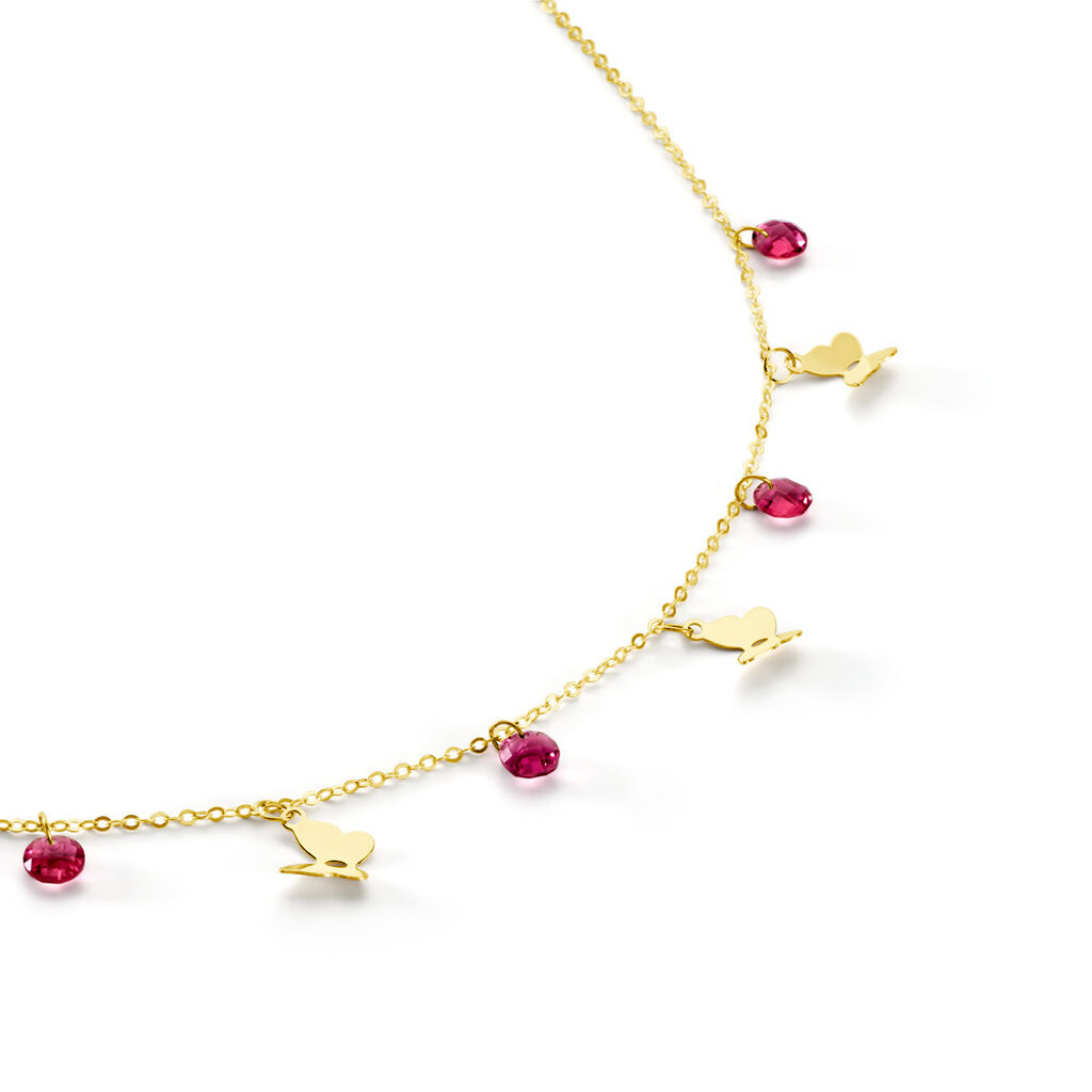 Collier Phyliss Or Jaune Oxyde De Zirconium