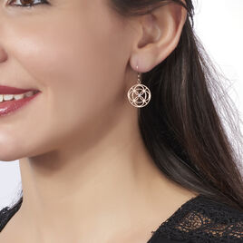 Boucles D'oreilles Pendantes Pelagia Argent Rose Oxyde De Zirconium - Boucles d'oreilles fantaisie Femme | Histoire d’Or