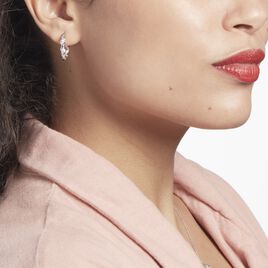 Créoles Argent Freyr Oxydes De Zirconium - Boucles d'oreilles créoles Femme | Histoire d’Or