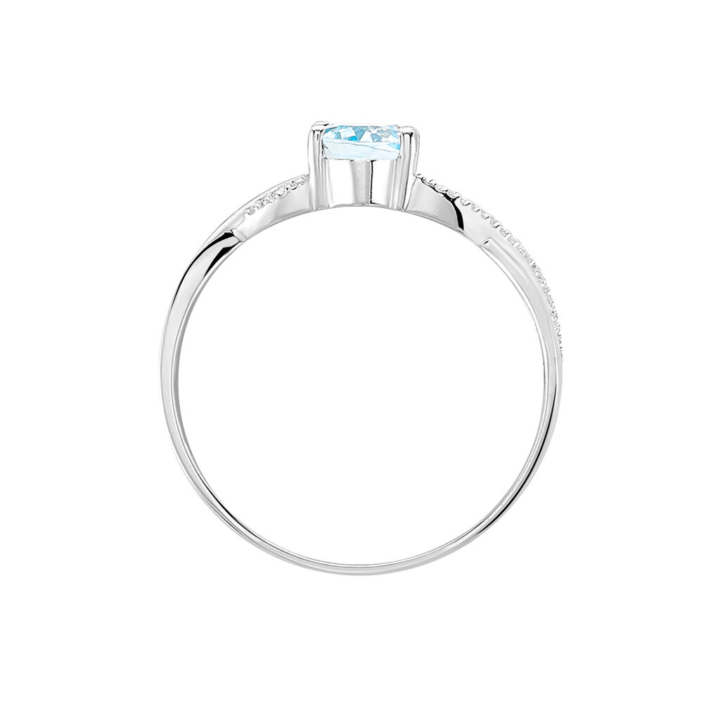 Bague Candice Or Blanc Topaze - Bagues solitaires Femme | Histoire d’Or