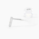 Boucles D'oreilles Puces Aprhodisia Or Blanc Diamant Blanc - Clous d'oreilles Femme | Histoire d&rsquo;Or