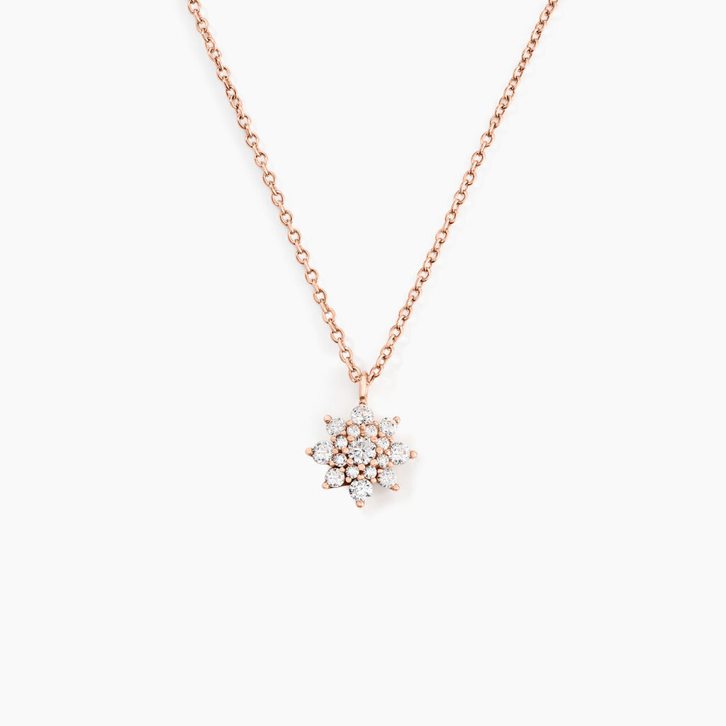 Collier Lorraine Argent Rose Oxyde De Zirconium - Colliers fantaisie Femme | Histoire d’Or