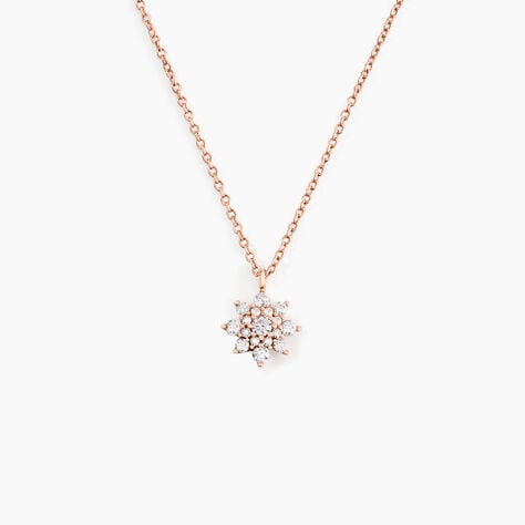 Collier Lorraine Argent Rose Oxyde De Zirconium - Colliers fantaisie Femme | Histoire d’Or