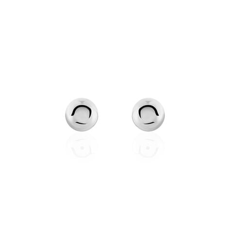Boucles D'oreilles Puces Fidelia Boule Or Blanc - Clous d'oreilles Femme | Histoire d’Or