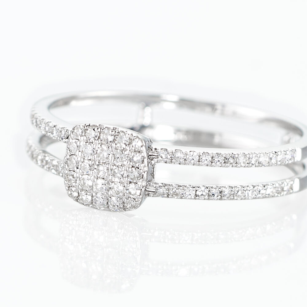 Bague diamant double sales anneau