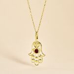 Pendentif Fatima Or Jaune Oxyde De Zirconium - Pendentifs Famille | Histoire d&rsquo;Or