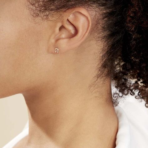 Boucles D'oreilles Puces Freyia Cheval Or Jaune - Clous d'oreilles Femme | Histoire d’Or