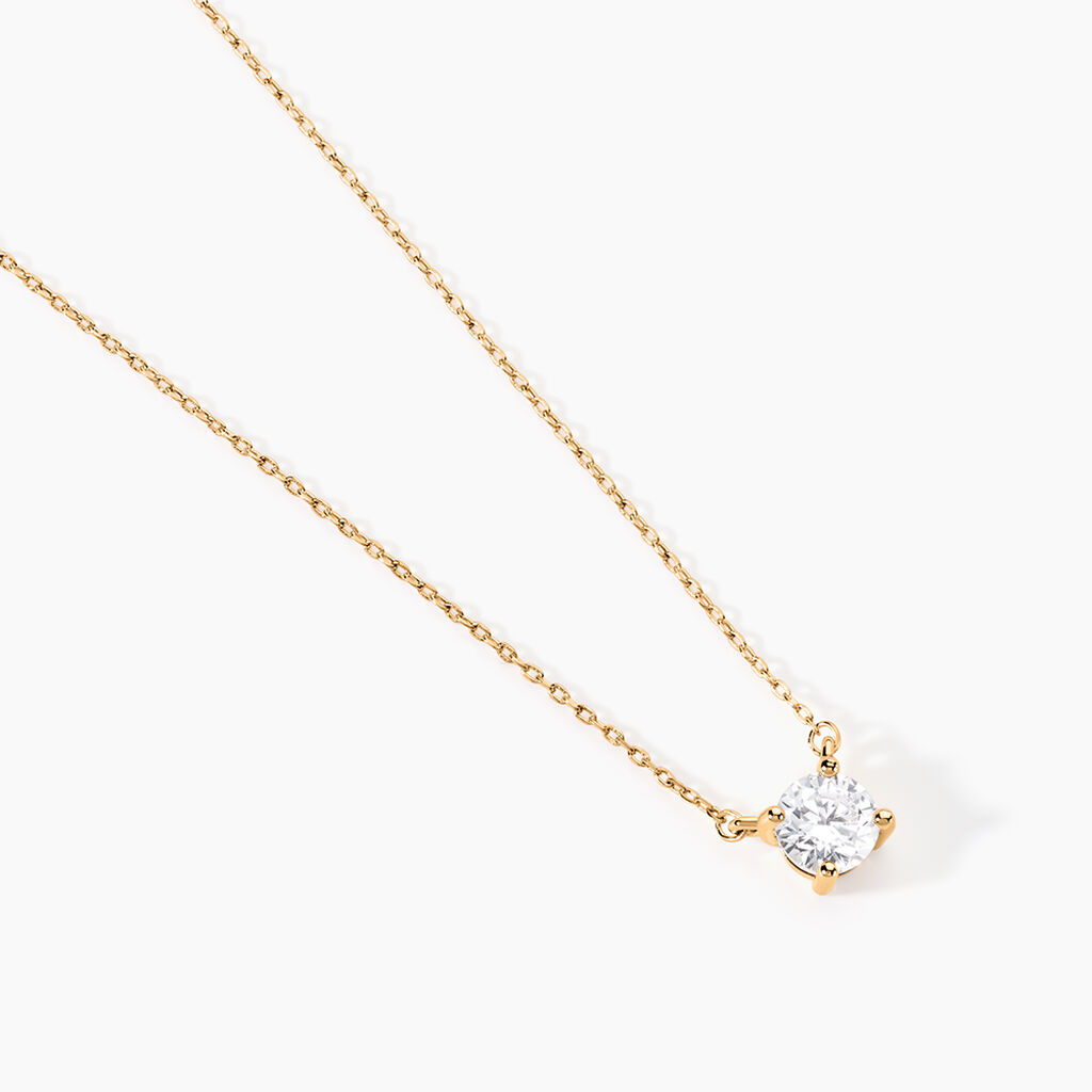 Collier Nilay Plaque Or Doré Oxyde De Zirconium - Colliers fantaisie Femme | Histoire d’Or