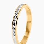 Alliance Mano Ruban Plat Or Bicolore - Alliances Unisex | Histoire d&rsquo;Or