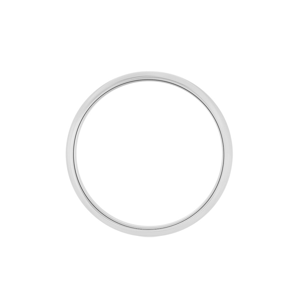 Alliance Aphroditia Demi Jonc Bombe Platine Blanc - Alliances Famille | Histoire d’Or