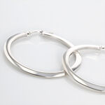 Cr&eacute;oles Argent Blanc Hally - Boucles d'oreilles cr&eacute;oles Femme | Histoire d&rsquo;Or
