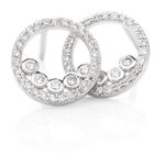 Boucles D'oreilles Puces Argent Blanc Ursine Oxydes De Zirconium - Boucles d'oreilles fantaisie Femme | Histoire d&rsquo;Or