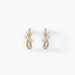 Boucles D'oreilles Puces Soukayna Or Bicolore Diamant - Clous d'oreilles Femme | Histoire d’Or