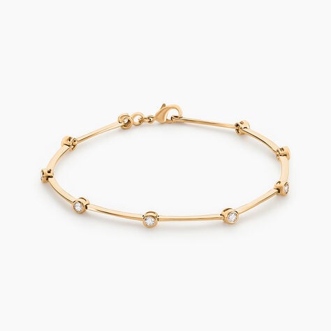 Bracelet Kaelig Plaqu&eacute; Or Jaune Oxyde De Zirconium - Bracelets Femme | Histoire d&rsquo;Or