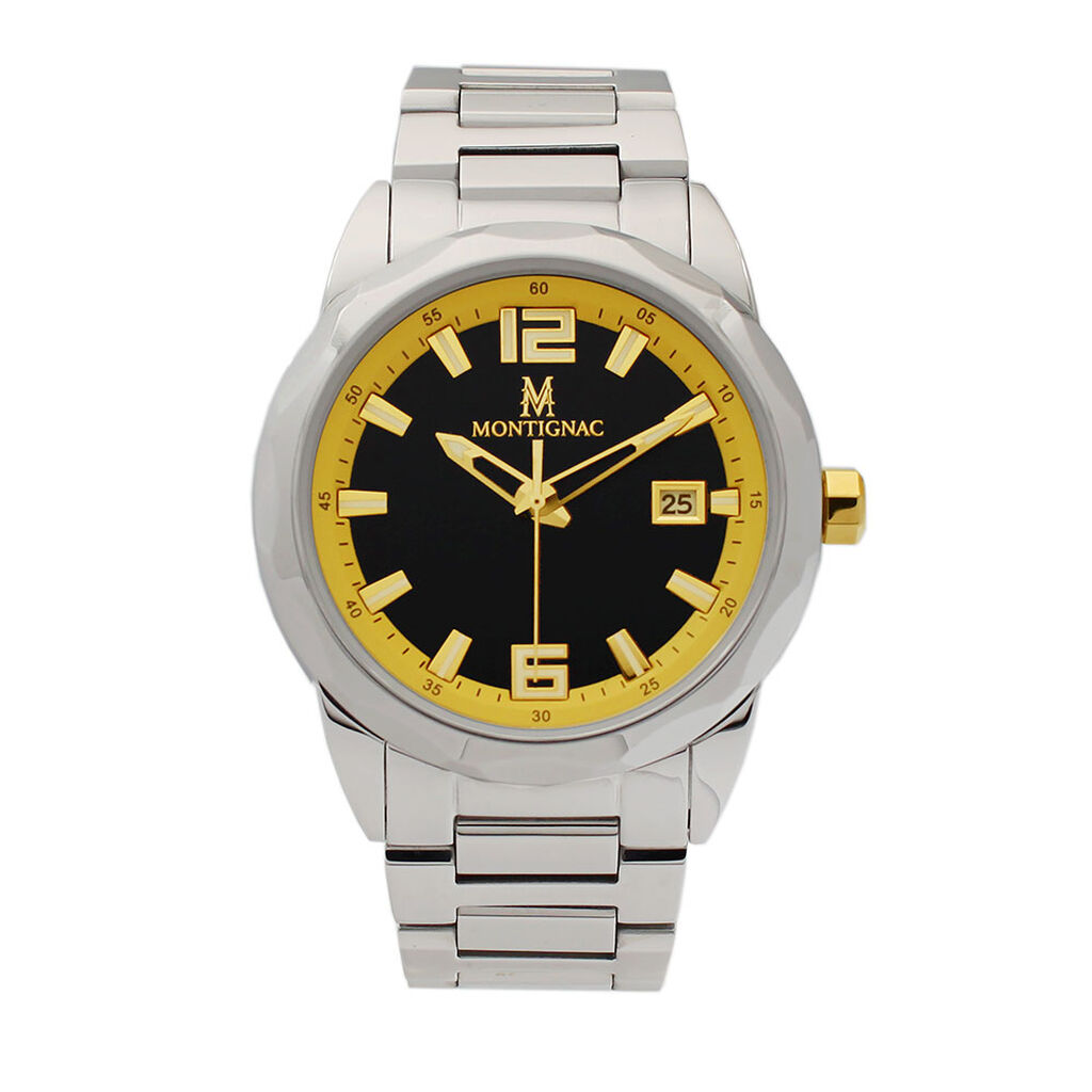 Montre Montignac Round Bicolore Doré / Noir