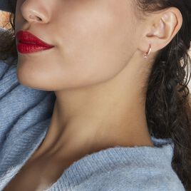 Creoles Dili Plaqué Or Pierres - Boucles d'oreilles créoles Femme | Histoire d’Or