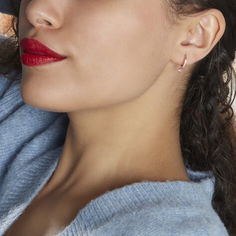 Creoles Dili Plaqué Or Pierres - Boucles d'oreilles créoles Femme | Histoire d’Or