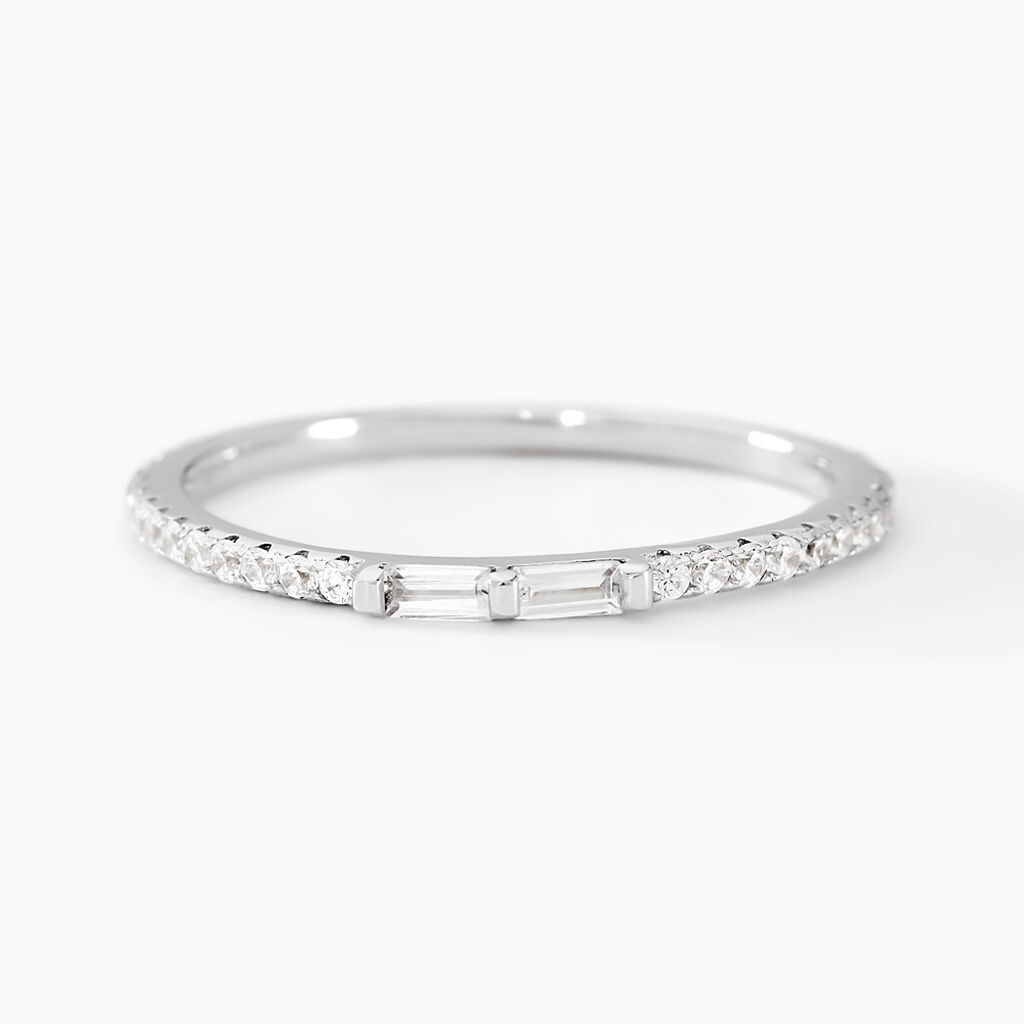 Bague Paoline Argent Blanc Oxyde De Zirconium - Bagues avec pierre Femme | Histoire d’Or