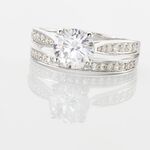 Solitaire Aarone Or Blanc Oxyde - Bagues solitaires Femme | Histoire d&rsquo;Or