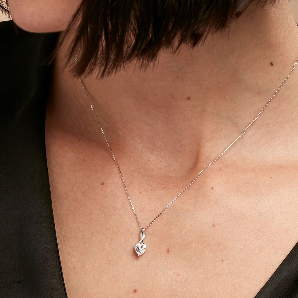 Collier Clothilde Or Blanc Oxyde De Zirconium - Colliers Femme | Histoire d’Or