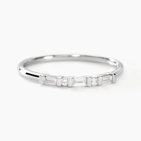 Bague 1986 Or Blanc Diamant - Bagues avec pierre Femme | Histoire d’Or
