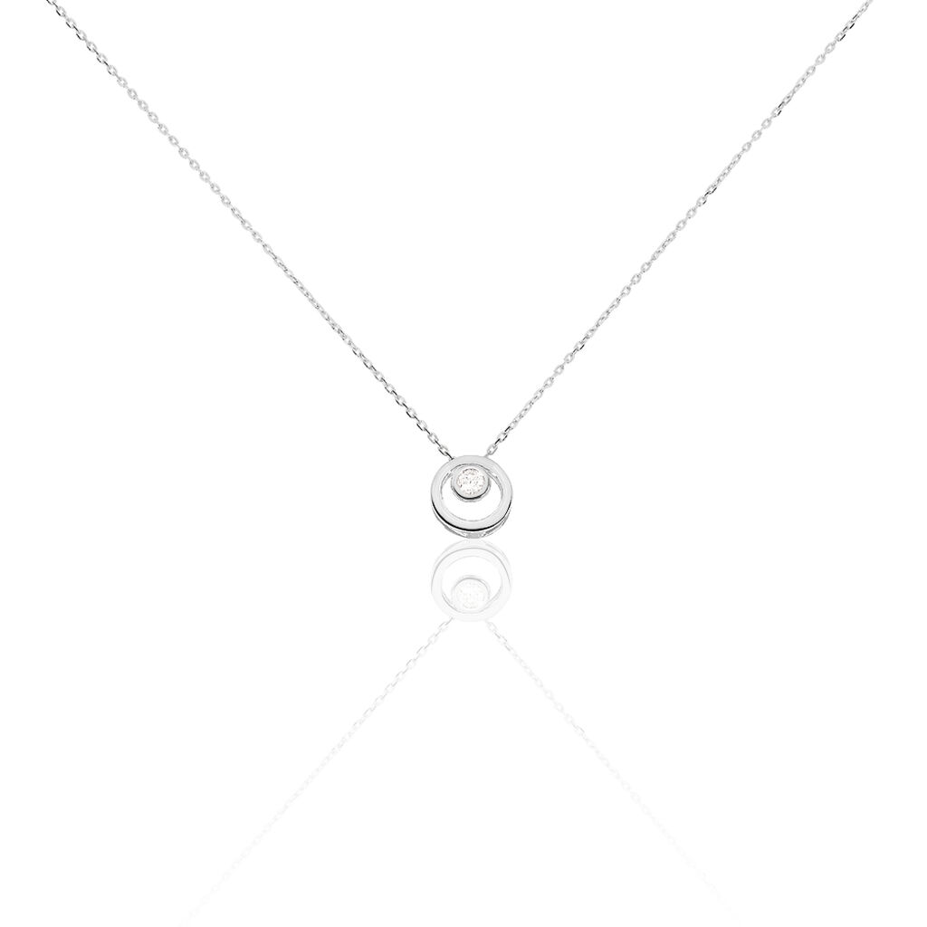 Collier Fidelia Or Blanc Diamant - Colliers Femme | Histoire d&rsquo;Or