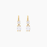 Boucles D'oreilles Pendantes Gulbeyaz Or Jaune Oxyde De Zirconium - Boucles d'oreilles pendantes Femme | Histoire d&rsquo;Or