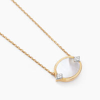 Collier Tahina Or Jaune Nacre Diamant