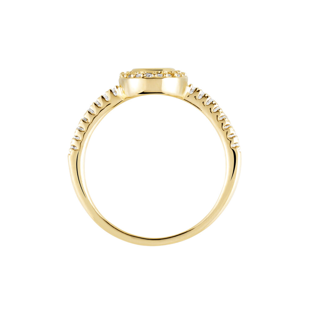 Bague Plaqué Or Eugenie Pierre Synthétique - Bagues avec pierre Femme | Histoire d’Or