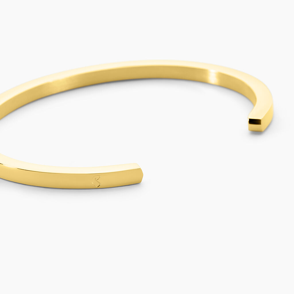 Jonc Jourdan Teno Acier Dor&eacute; - Bracelets joncs Homme | Histoire d&rsquo;Or