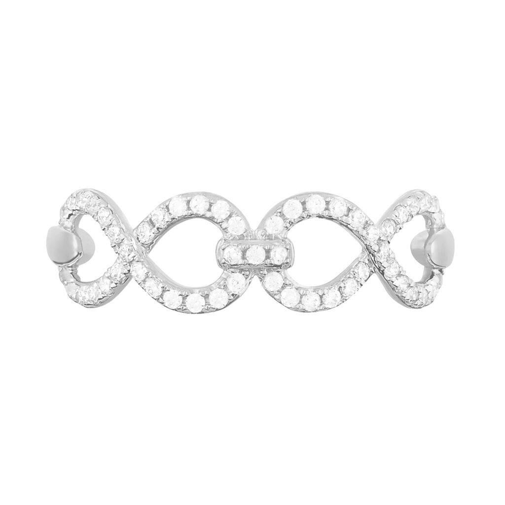 Bague Or Blanc Oxyde De Zirconium - Bagues avec pierre Femme | Histoire d’Or
