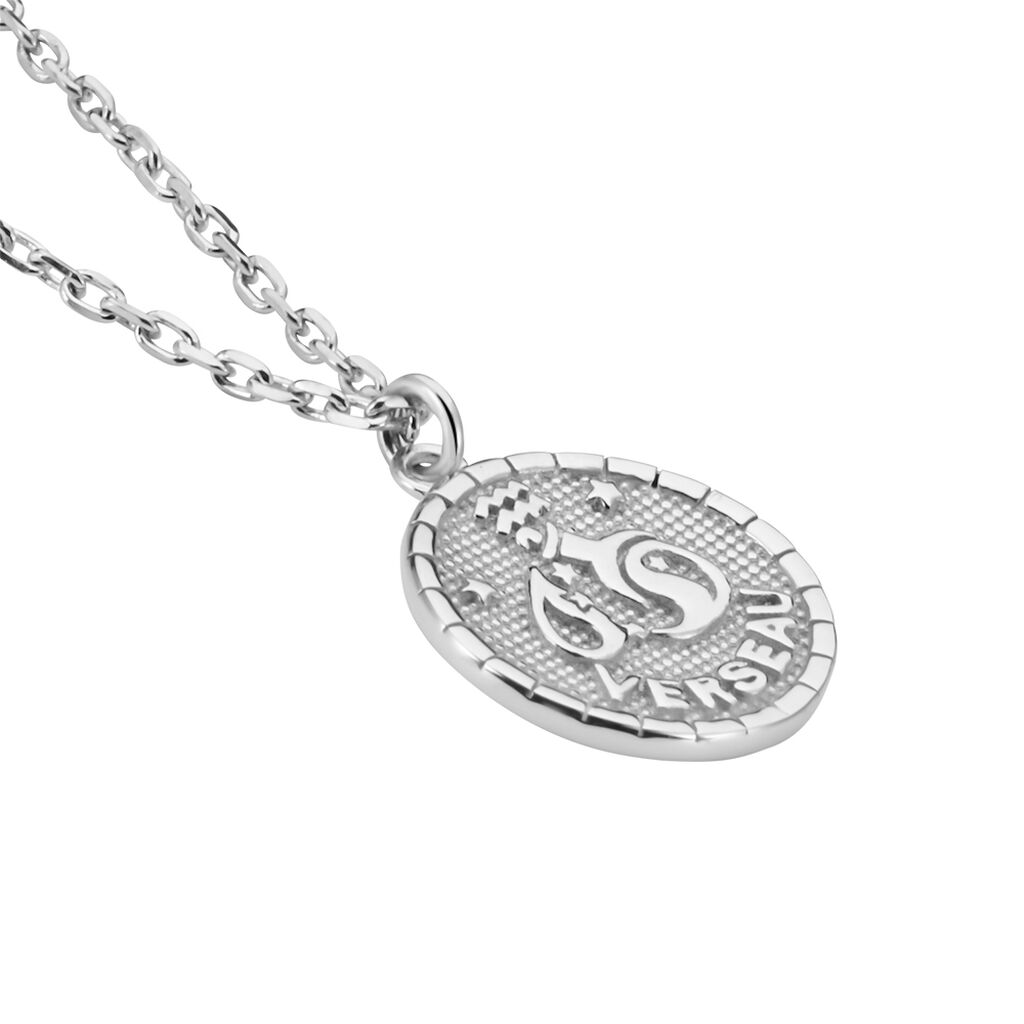 Collier Argent Blanc Hosni - Colliers Zodiaque Homme | Histoire d’Or