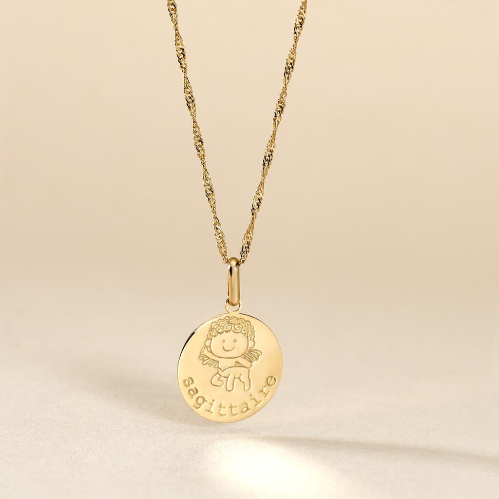 Pendentif Jannila Zodiaque Or Jaune - Cadeaux de naissance Enfant | Histoire d&rsquo;Or
