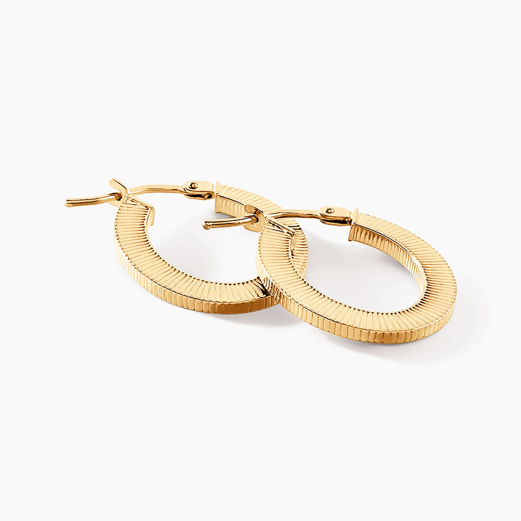 Créoles Zackary Or Jaune - Boucles d'oreilles créoles Femme | Histoire d’Or