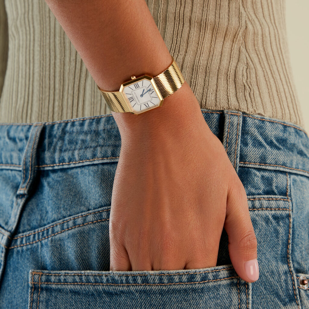 Montre Herbelin Octogone Argent&eacute; - Id&eacute;es cadeaux Femme | Histoire d&rsquo;Or