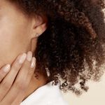 Boucles D'oreilles Puces Alphonsine Etoile De Mer Or Blanc - Clous d'oreilles Femme | Histoire d&rsquo;Or