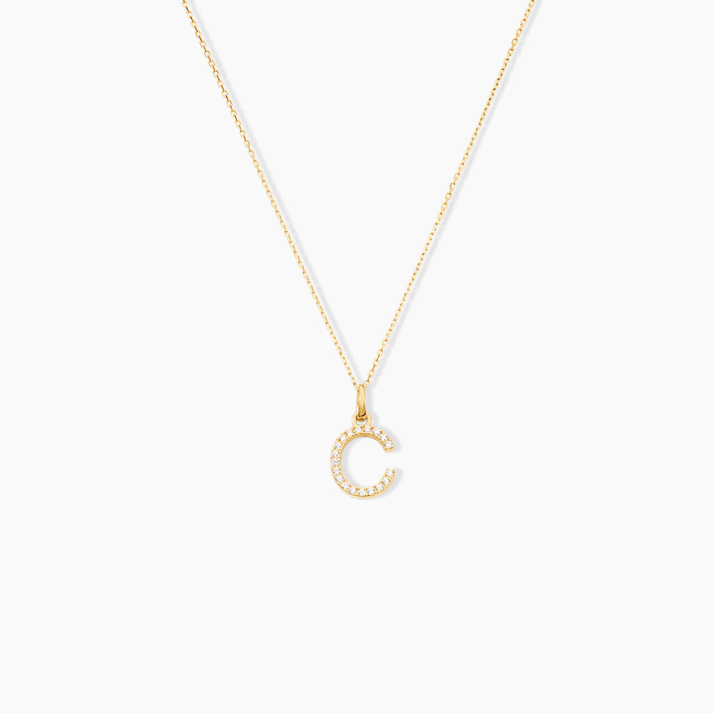 Pendentif Klementine Or Jaune Oxyde De Zirconium - Pendentifs Famille | Histoire d’Or