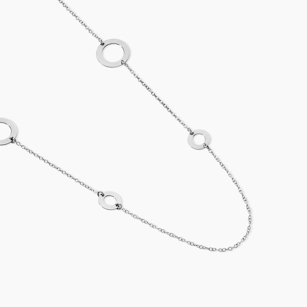 Collier Sautoir Paquito Argent Blanc - Sautoirs Femme | Histoire d&rsquo;Or