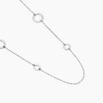 Collier Sautoir Paquito Argent Blanc - Sautoirs Femme | Histoire d&rsquo;Or