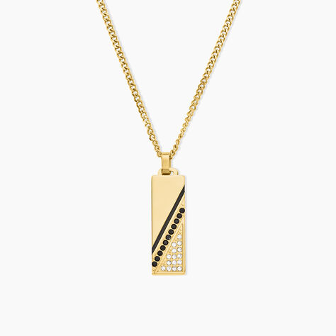 Collier Bartev Acier Jaune Cristal - Nouveautés Homme | Histoire d’Or