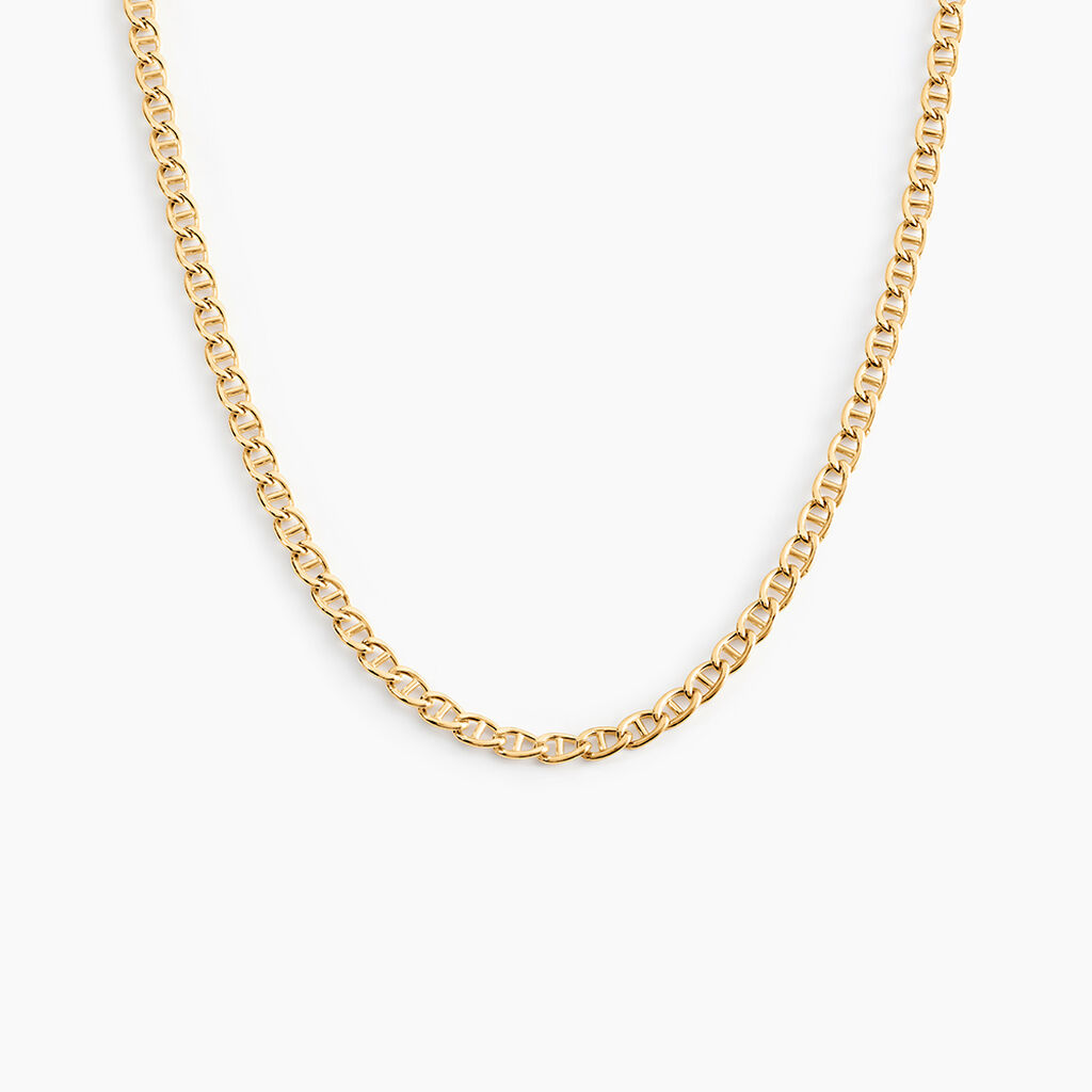 Collier Or Jaune Capucin Maille Marine - Bijoux sans pierre Femme | Histoire d&rsquo;Or